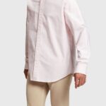 Men Esprit Light Pink Relaxed fit all-over print oxford shirt Shirts XF4444796