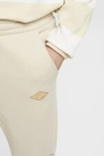 Men Esprit Light Taupe Joggers with logo print Joggers XF4444665 - Image 3