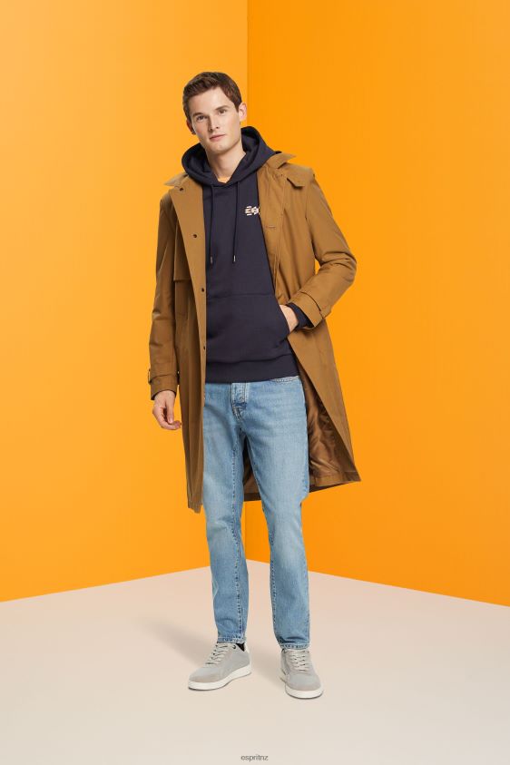 Men Esprit Navy Hoodie with small logo print Sweatshirts & Hoodies XF4444827 - Image 2