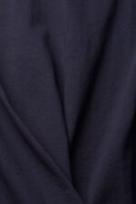 Men Esprit Navy Jersey T-shirt with an embroidered logo T-Shirts XF4444917 - Image 4