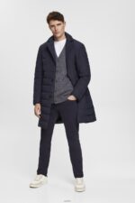 Men Esprit Navy Knitted cardigan with buttons Sweaters XF4444698 - Image 2