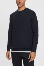 Men Esprit Navy Knitted wool sweater Sweaters XF4444904