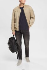 Men Esprit Navy Long sleeve waffle pique top, 100% cotton Long Sleeve XF4444822 - Image 2