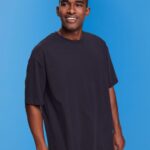 Men Esprit Navy Oversized jersey T-shirt T-Shirts XF4444843