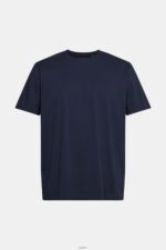 Men Esprit Navy Plain T-shirt T-Shirts XF4444930 - Image 5
