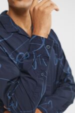 Men Esprit Navy Shirt with a pattern Shirts XF4444910 - Image 3