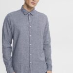 Men Esprit Navy Slim fit shirt Shirts XF4444701