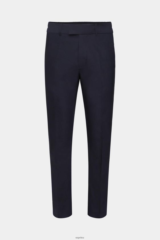 Men Esprit Navy Slim fit trousers with elasticated waistband Trousers & Pants XF4444691 - Image 5