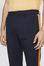 Men Esprit Navy Tailored tracksuit style trousers Trousers & Pants XF4444694 - Image 3