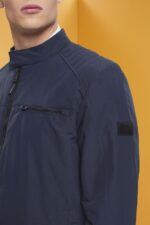 Men Esprit Navy Water-repellent ripstop jacket Jackets XF4444712 - Image 3