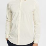 Men Esprit Off White Slim fit shirt Shirts XF4444784
