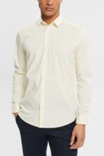 Men Esprit Off White Slim fit shirt Shirts XF4444784