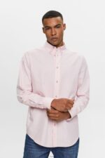 Men Esprit Old Pink Cotton Poplin Shirt Shirts XF4444577