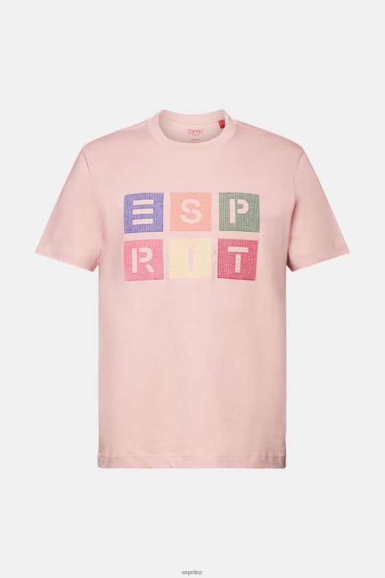 Men Esprit Old Pink Logo t-shirt, 100% cotton T-Shirts XF4444589 - Image 5