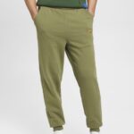 Men Esprit Olive Joggers with logo print Joggers XF4444666