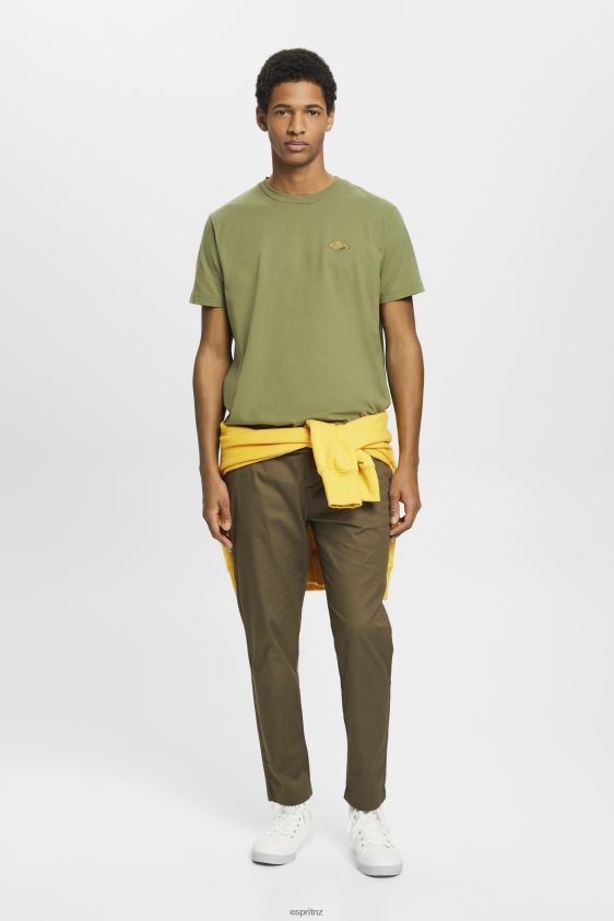 Men Esprit Olive T-shirt with logo print T-Shirts XF4444601 - Image 2