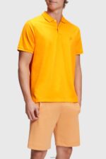 Men Esprit Orange Dolphin Tennis Club Classic Polo Polos XF4444892