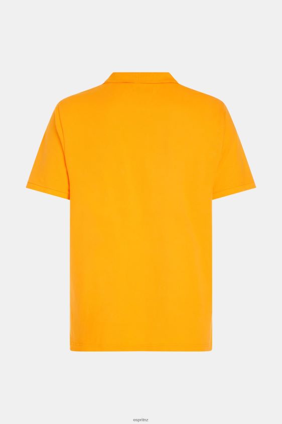 Men Esprit Orange Dolphin Tennis Club Classic Polo Polos XF4444892 - Image 5