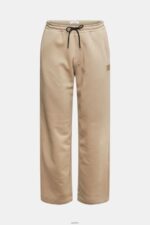 Men Esprit Pale Khaki Made of recycled material: tracksuit bottoms with a wide leg Trousers & Pants XF4444941 - Image 5