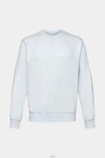 Men Esprit Pastel Blue Logo print sweatshirt Sweatshirts & Hoodies XF4444678 - Image 5