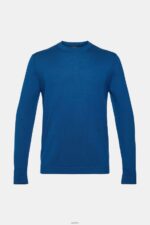 Men Esprit Petrol Blue Knitted wool sweater Sweaters XF4444905 - Image 5