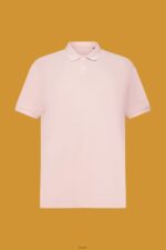 Men Esprit Pink Stone-washed cotton pique polo shirt Polos XF4444710 - Image 5