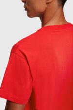 Men Esprit Red Chest flocked logo applique t-shirt T-Shirts XF4444611 - Image 3