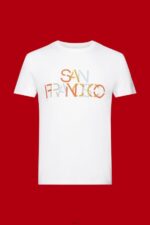 Men Esprit San Francisco White T-shirt with front print, 100% cotton T-Shirts XF4444739 - Image 5