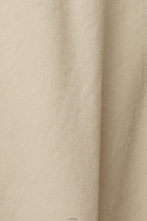 Men Esprit Sand Cotton jogger-style tapered cargo trousers Trousers & Pants XF4444674 - Image 4