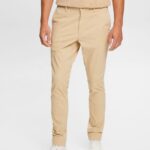 Men Esprit Sand Slim Leg Chino Pants Trousers & Pants XF4444592
