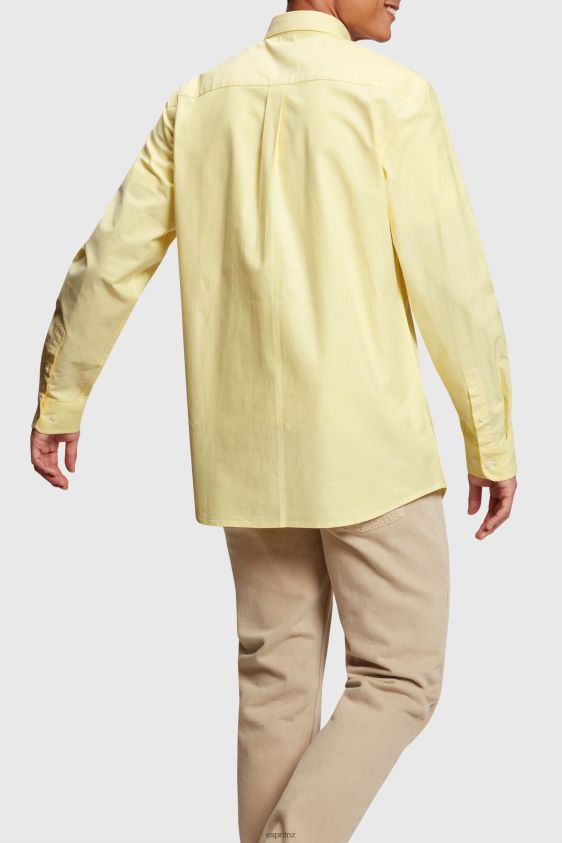 Men Esprit Sunflower Yellow Regular fit oxford shirt Shirts XF4444801 - Image 3