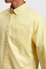 Men Esprit Sunflower Yellow Regular fit oxford shirt Shirts XF4444801 - Image 4