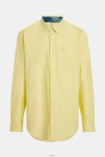 Men Esprit Sunflower Yellow Regular fit oxford shirt Shirts XF4444801 - Image 6