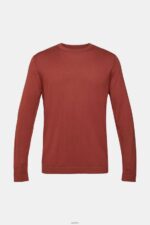 Men Esprit Terracotta Knitted wool sweater Sweaters XF4444906 - Image 5