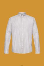 Men Esprit Toffee Striped sustainable cotton shirt Shirts XF4444705 - Image 5