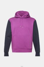 Men Esprit Violet Two-tone hoodie Sweatshirts & Hoodies XF4444938 - Image 5