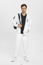 Men Esprit White Full-length zip hoodie Sweatshirts & Hoodies XF4444634 - Image 2