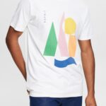Men Esprit White Jersey T-shirt with a print T-Shirts XF4444844