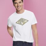 Men Esprit White Logo print cotton t-shirt T-Shirts XF4444624