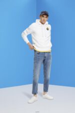Men Esprit White Sweatshirt with logo print Sweatshirts & Hoodies XF4444648 - Image 2