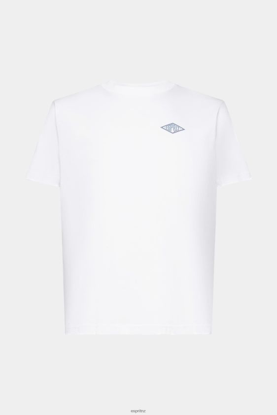 Men Esprit White T-shirt with logo print T-Shirts XF4444599 - Image 5