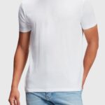 Men Esprit White Two-pack crewneck cotton t-shirts T-Shirts XF4444856
