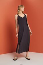 Women Esprit Anthracite Dresses Knitted Dresses XF4444132