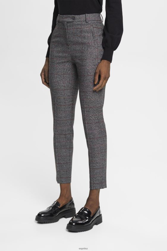 women_esprit_anthracite_high_rise_checked_trousers_trousers_pants_xf4444249.jpg Women Esprit Anthracite High-rise checked trousers Trousers & Pants XF4444249 - Image 1