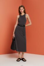 Women Esprit Anthracite Modal-Blend Tank Midi Dress Dresses XF444452 - Image 2