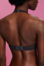 Women Esprit Anthracite Recycled: halterneck soft bra with lace Top XF444477 - Image 2