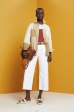 Women Esprit Beige Patchwork shacket Jackets XF4444293 - Image 2