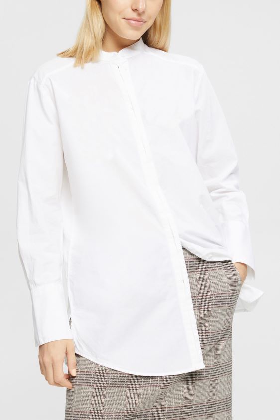 Women Esprit Black Blouse with round neck, organic cotton Blouses XF4444334 - Image 1