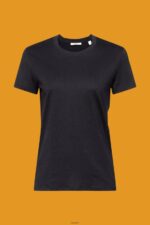 Women Esprit Black Cotton crewneck t-shirt T-Shirts XF4444454 - Image 5