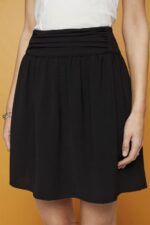 Women Esprit Black Crepe mini skirt Skirts XF4444262 - Image 3